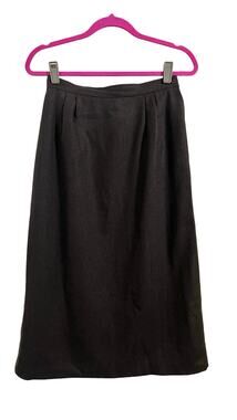Vintage Preppy Academia Modest Ilya Classic Brown Wool Blend Skirt Sz 10